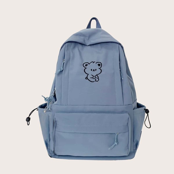 

Cartoon Graphic Functional Backpack, Blue