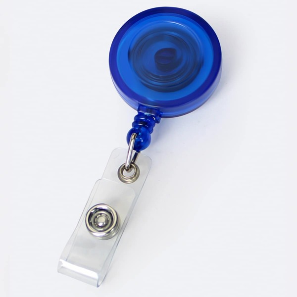 

1pc Telescopic ID Card Buckle, Blue