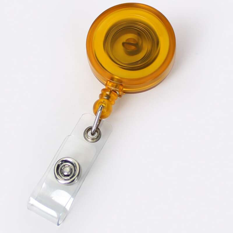 

1pc Telescopic ID Card Buckle, Yellow