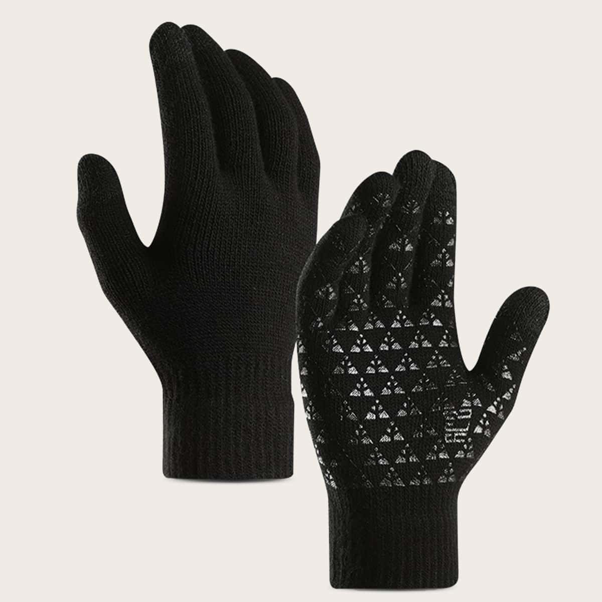 

1pair Non-slip Sports Gloves, Black