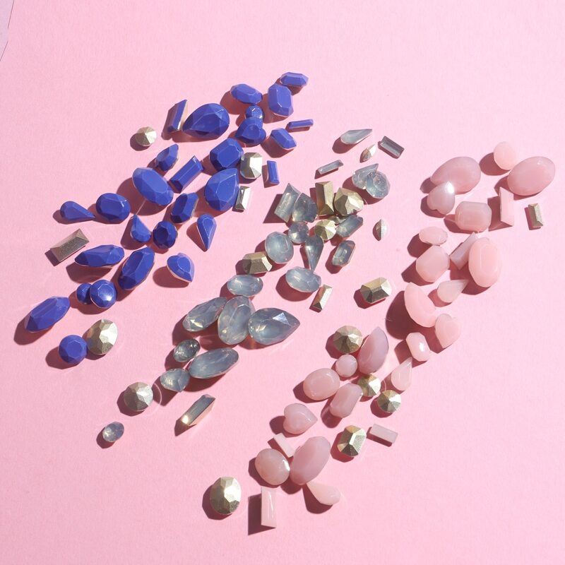 

3packs Rhinestone Nail Art Decoration, Multicolor