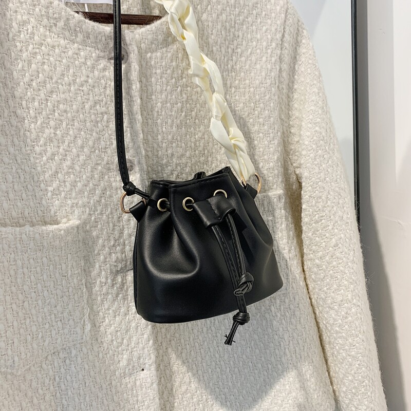 

Drawstring Crossbody Bag, Black
