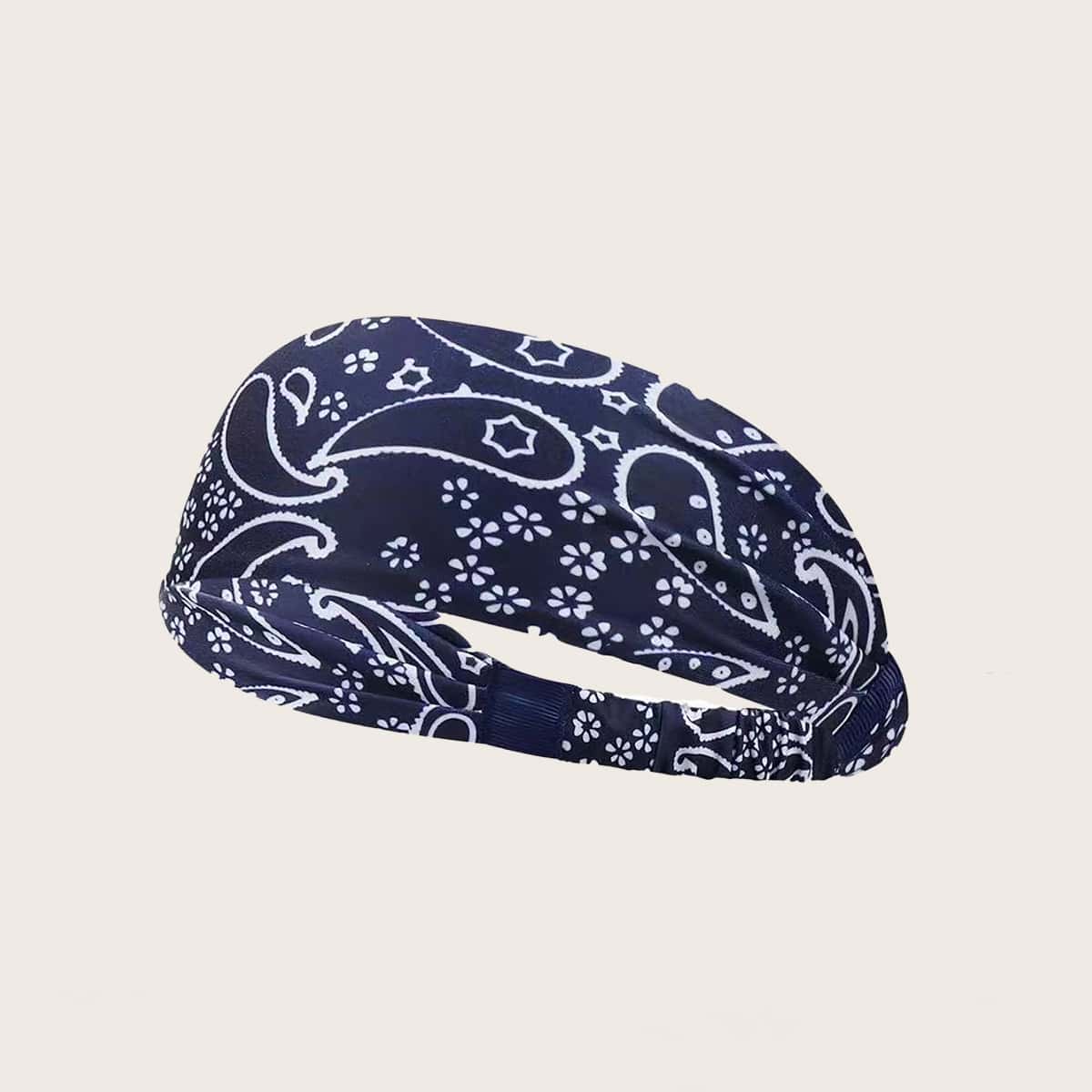

Paisley Print Sports Headband, Multicolor