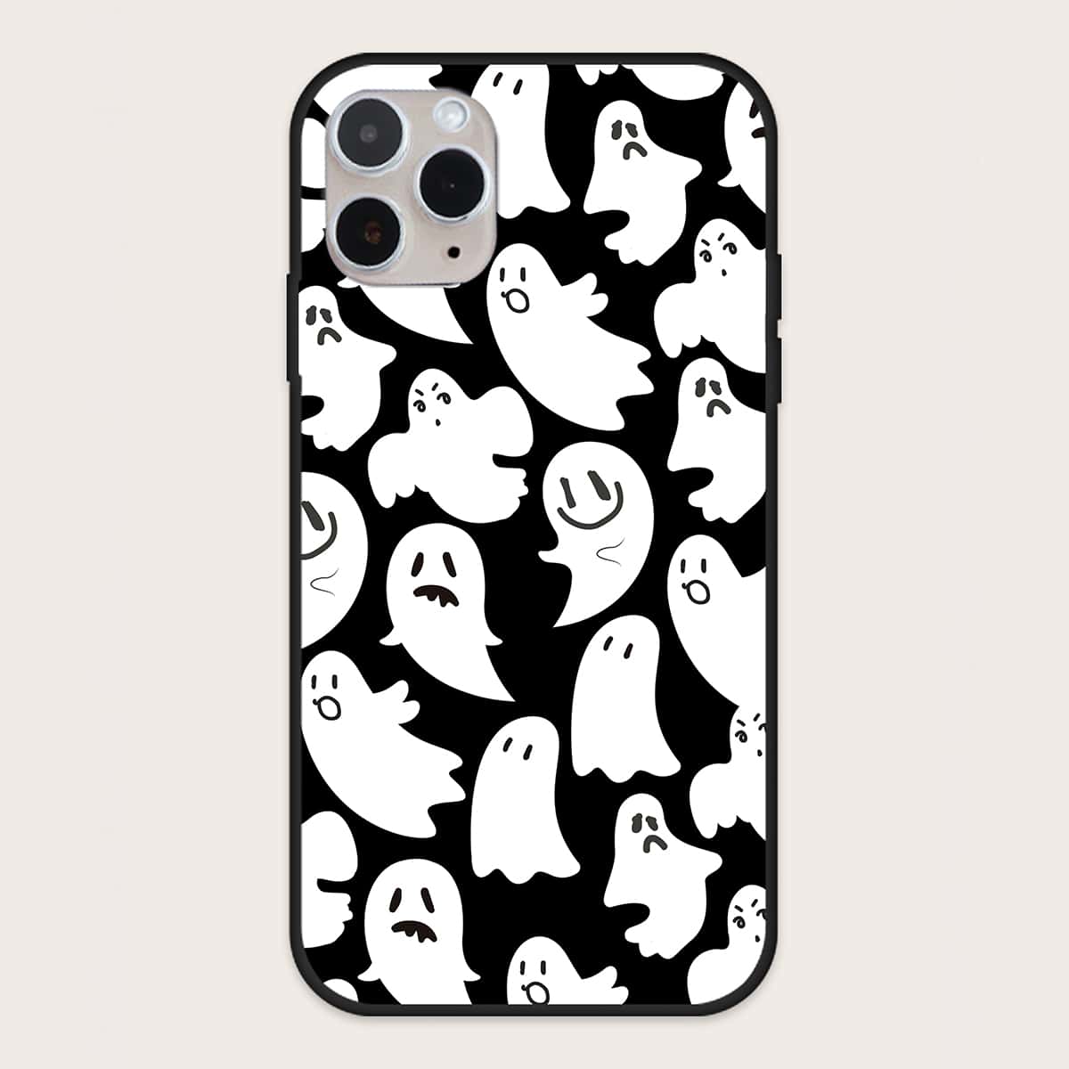 

Halloween Ghost Print Phone Case, Black