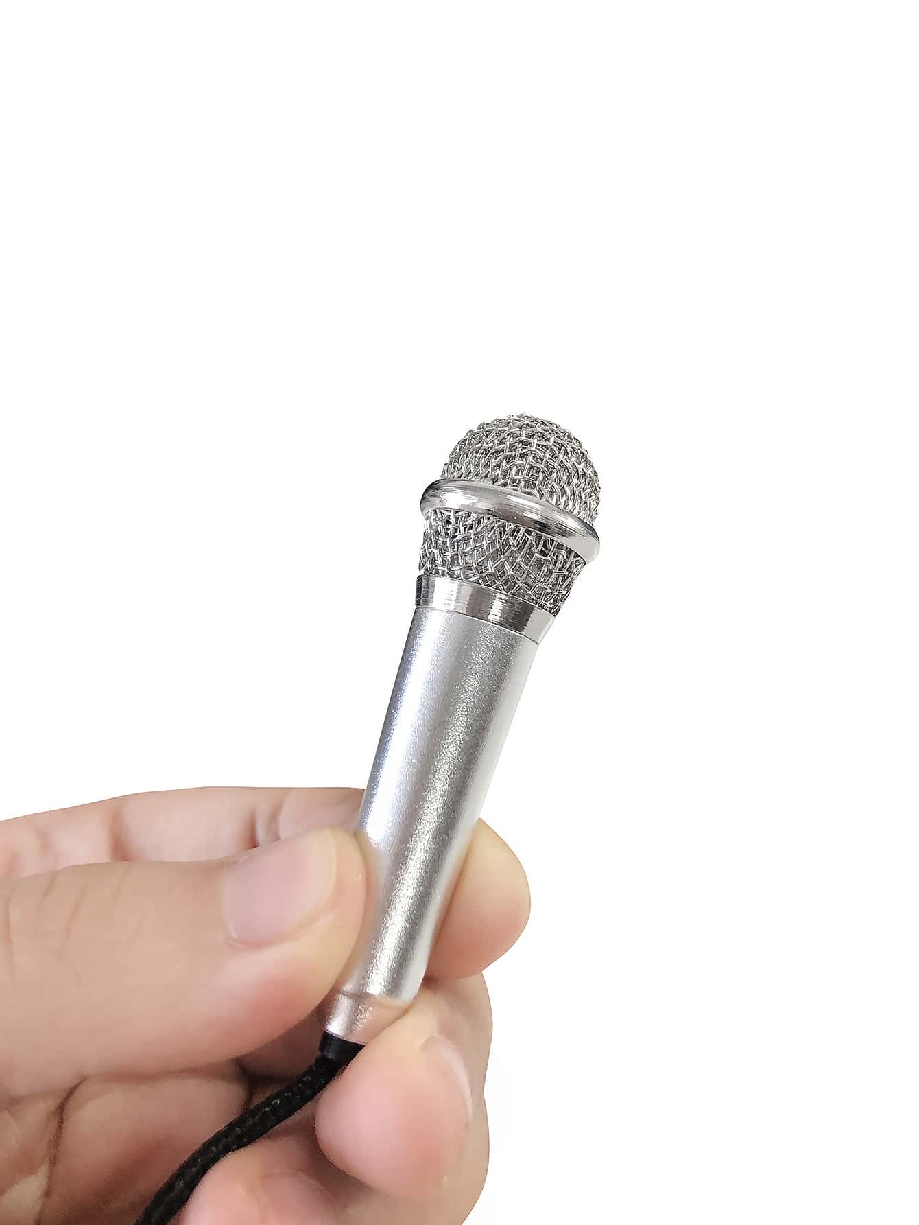 ميكروفون صغير متوافق مع هاتف موبايل - فضي - مشاهدة 1