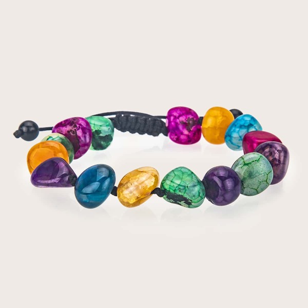 

Irregular Stone Bracelet, Multicolor