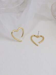 Hoa tai đinh tán hình trái tim - Vàng - Xem 2