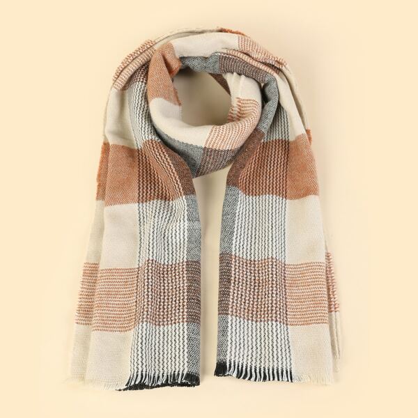 

Plaid Pattern Scarf, Multicolor