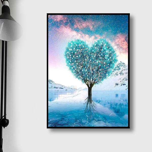 

Heart Tree DIY Diamond Unframed Painting, Multicolor