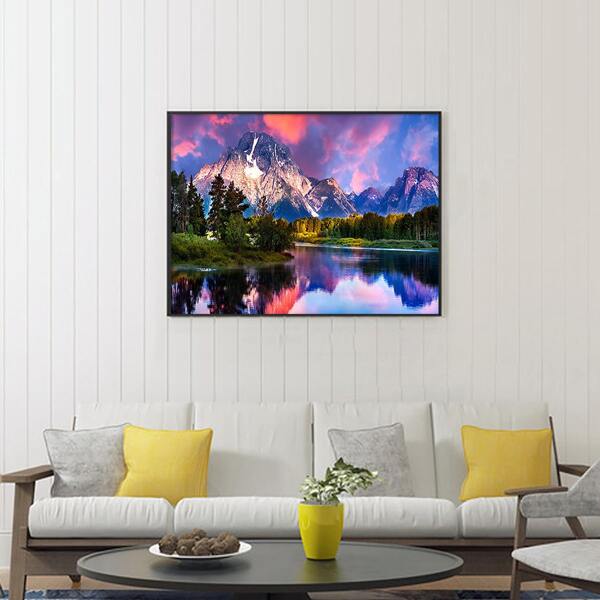 

Landscape Print DIY Diamond Unframed Painting, Multicolor