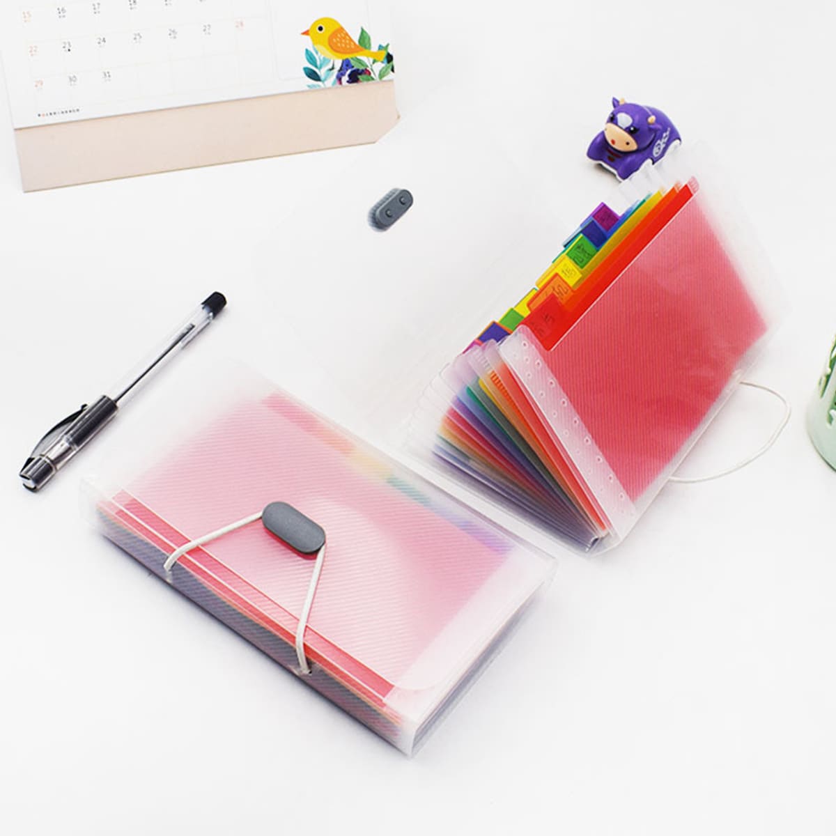 

1pc Random Color A6 Folder, Multicolor