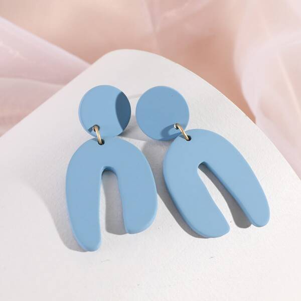 

Girls Geo Drop Earrings, Baby blue