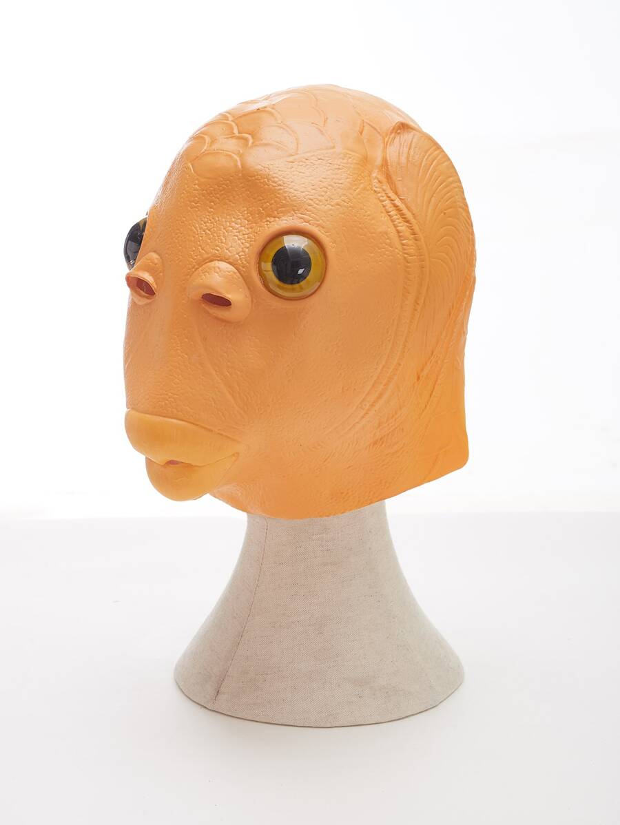 Fish Head Costume - Orange - View 1