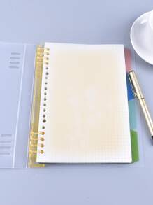 1pc A5 Loose Leaf Notebook - Multicolor - View 2