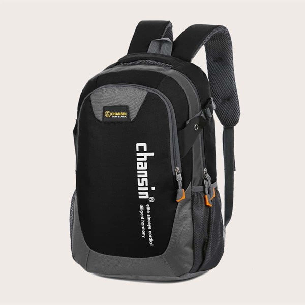 

Men Letter Graphic Backpack, Multicolor