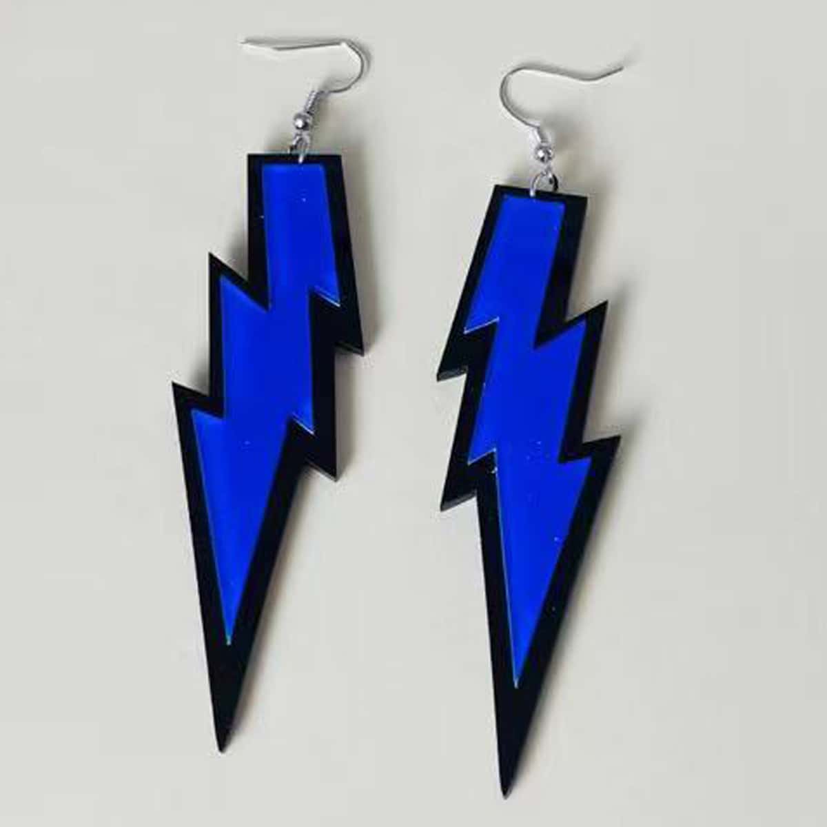 

Lightning Drop Earrings, Blue