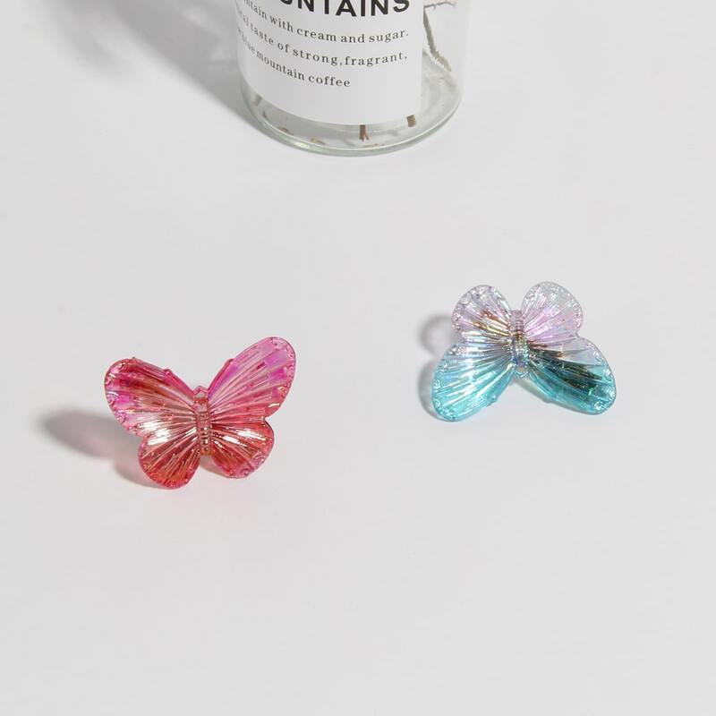 

2pcs Butterfly Decor Hair Clip, Multicolor