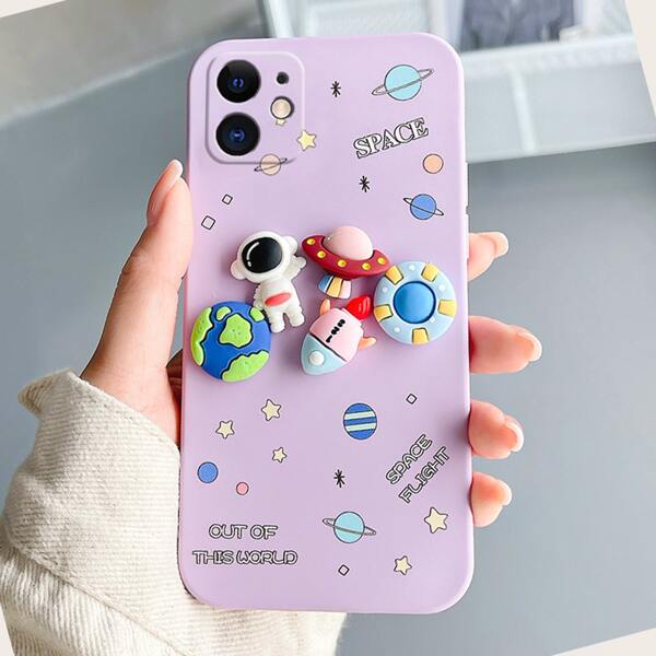

Astronaut Design Phone Case, Purple