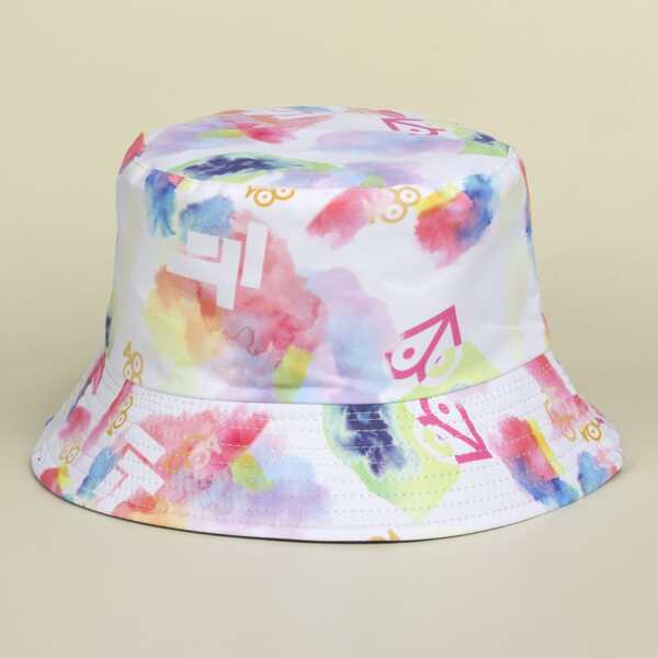 

Graphic Print Bucket Hat, Multicolor