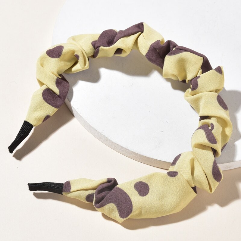 

1pc Graphic Ruched Headband, Multicolor