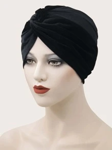 Envoltura de la cabeza de terciopelo - Negro - Ver 1