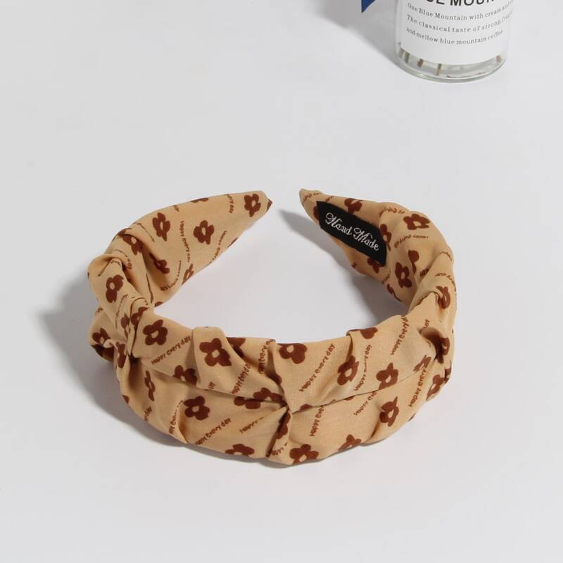 

Floral Pattern Ruched Headband, Multicolor