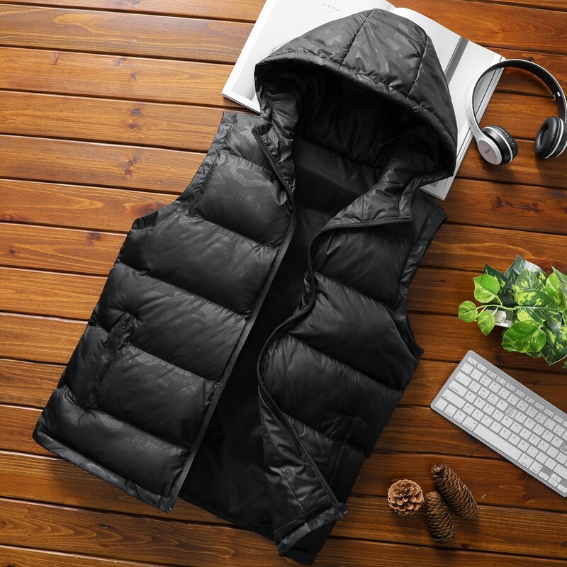 

Guys Zip Up Hooded Winter Coat, Black