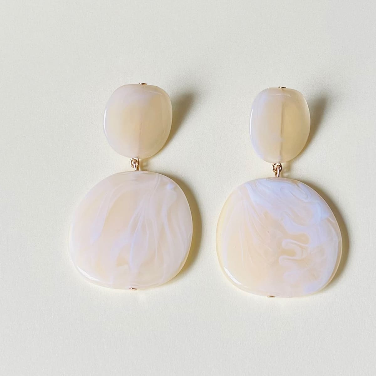 

Minimalist Drop Earrings, Beige
