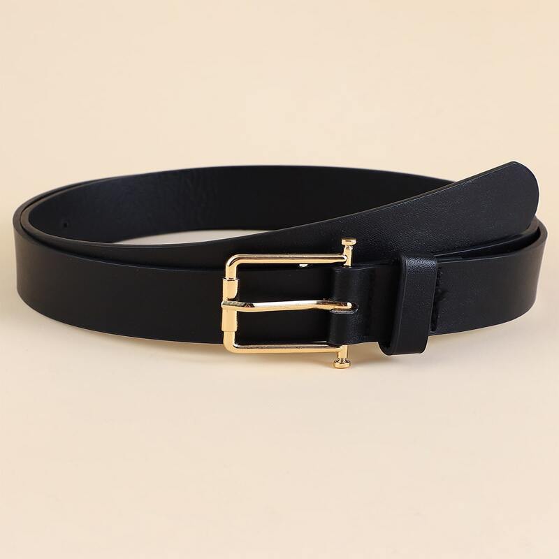 

Solid Buckle Belt, Black