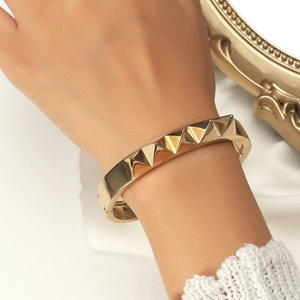 

1pc Alloy Bangle, Gold