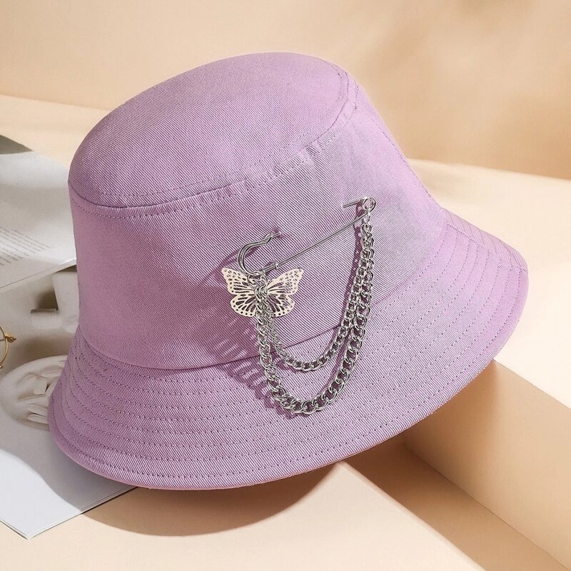

Butterfly Decor Bucket Hat, Purple