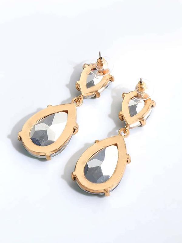 Water Drop Decor Earrings SHEIN USA