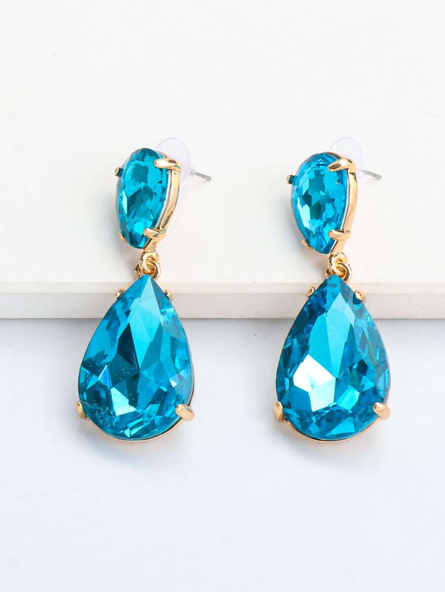 juran Bông tai giọt nước - Màu xanh lam - Xem 1