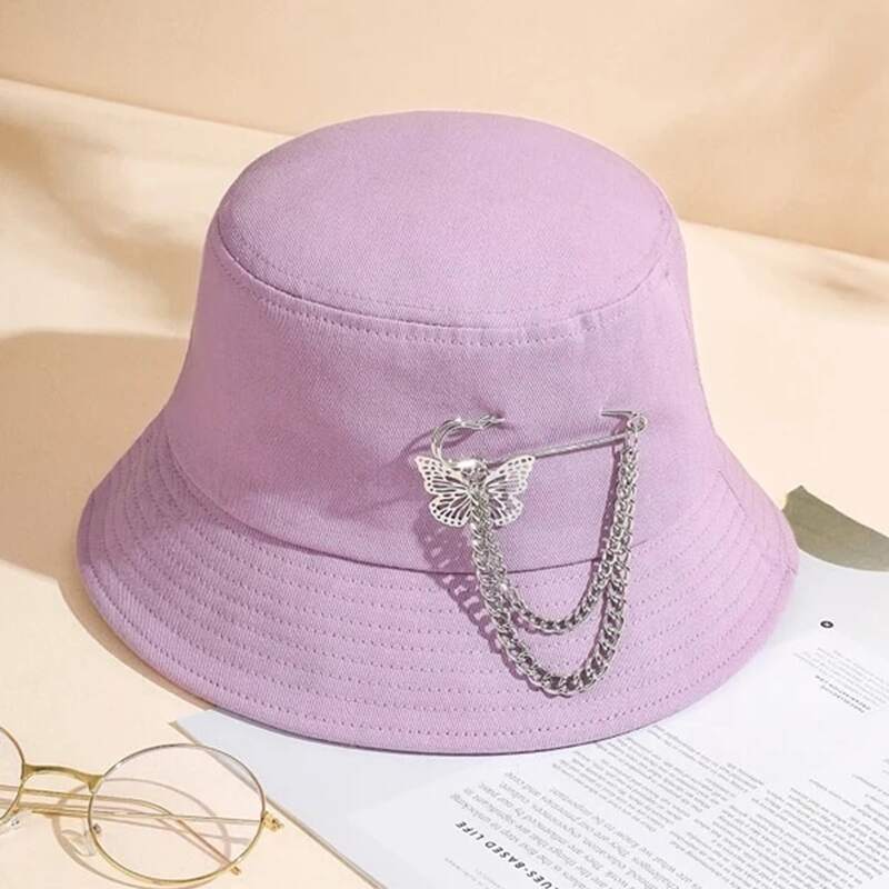 

Butterfly Decor Bucket Hat, Purple