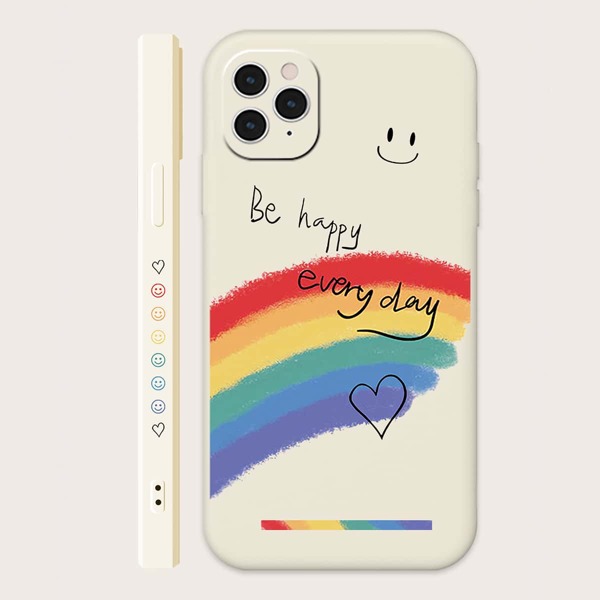 

Rainbow Stripe Phone Case, Beige