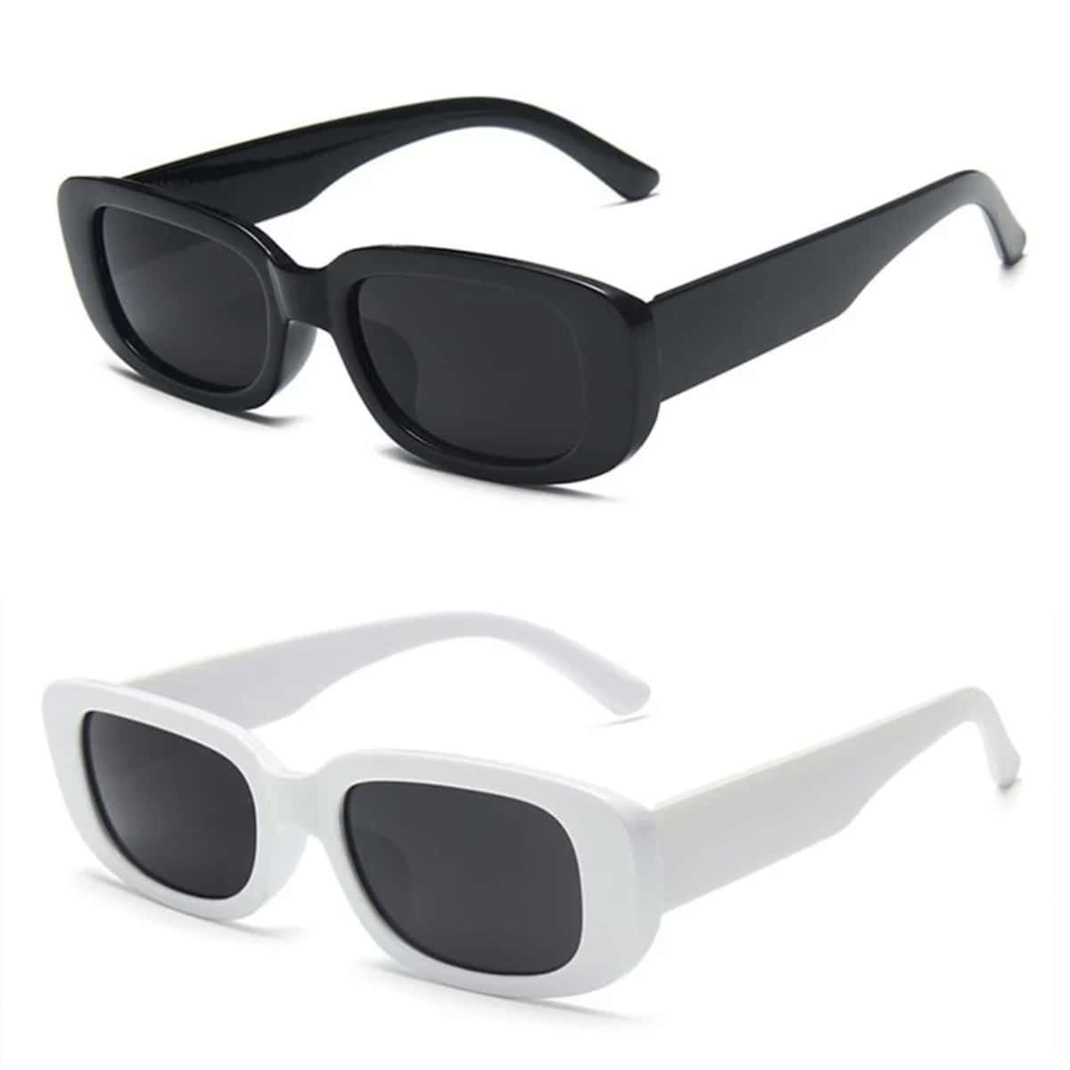 

2pairs Square Frame Sunglasses