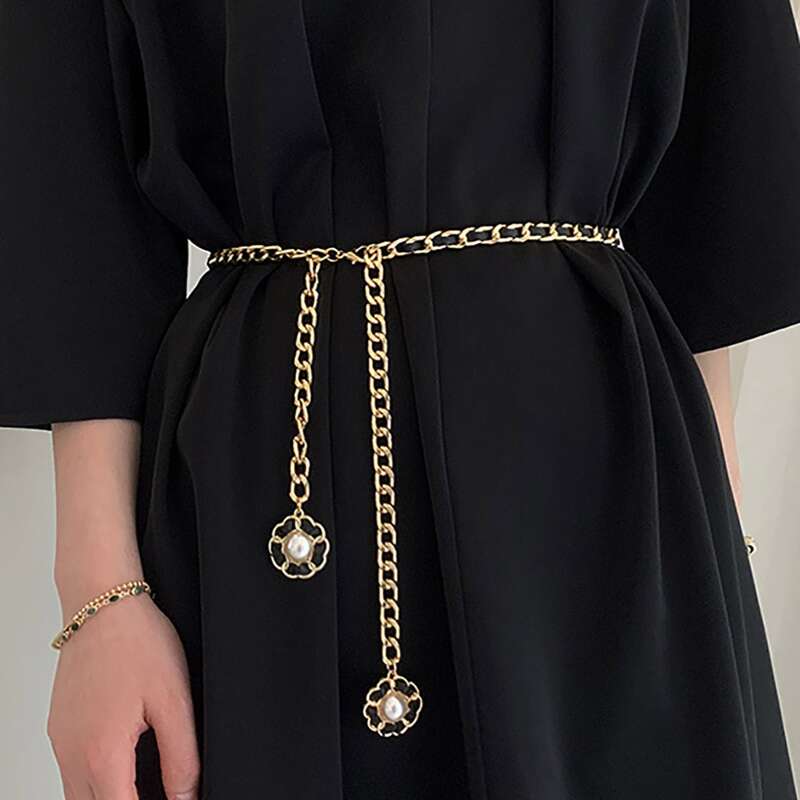 

Chain Design Belt, Gold