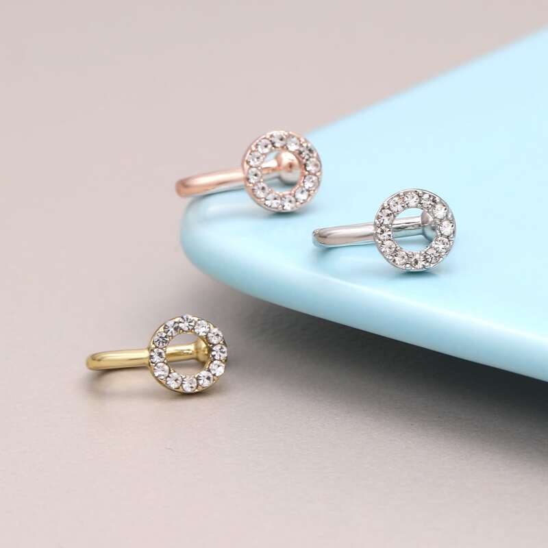

3pcs Rhinestone Nose Cuff, Multicolor