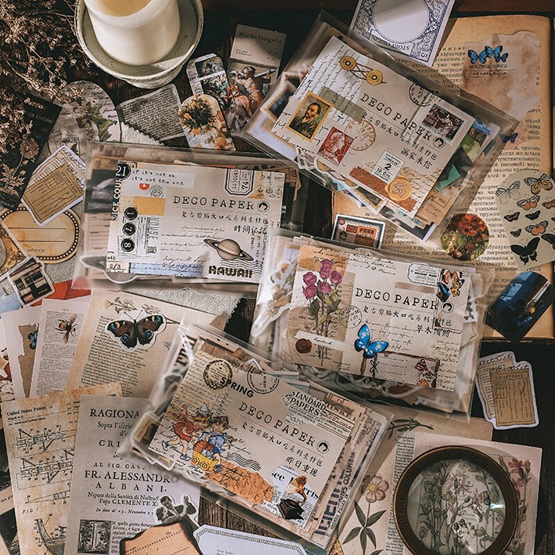 

200pcs Random Vintage Sticker, Multicolor