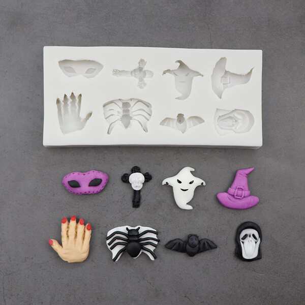 

1pc Halloween Design Mold, White