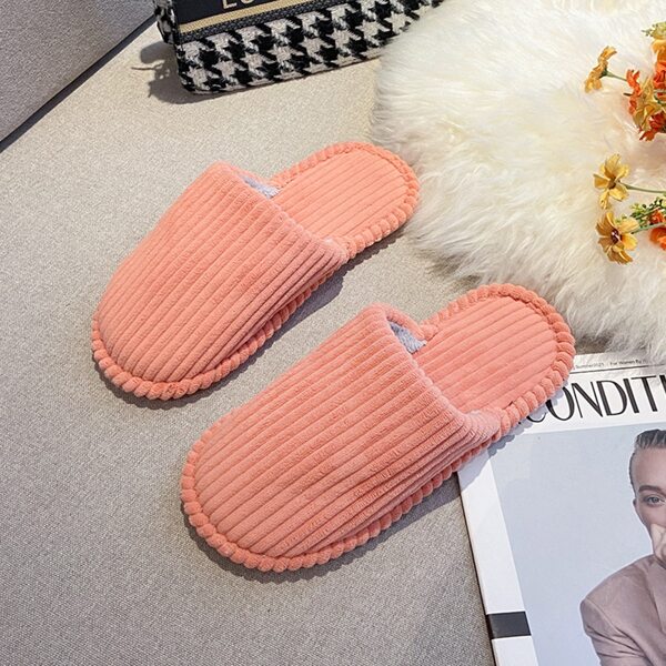 

Minimalist Textured Bedroom Slippers, Orange