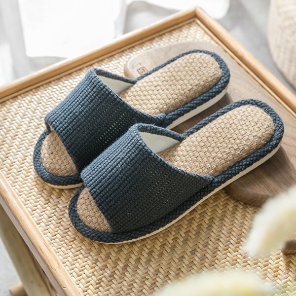 

Men Minimalist Bedroom Slippers, Navy blue