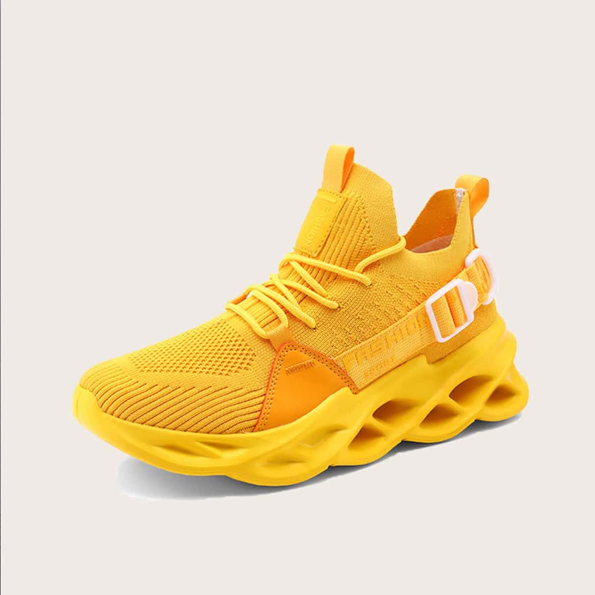 

Knit Detail Slip On Chunky Sneakers, Yellow