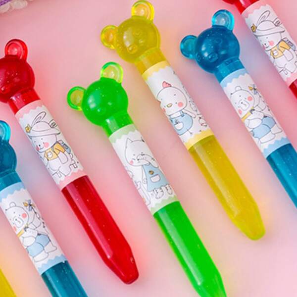

2pcs Bear Design Random Eraser, Multicolor