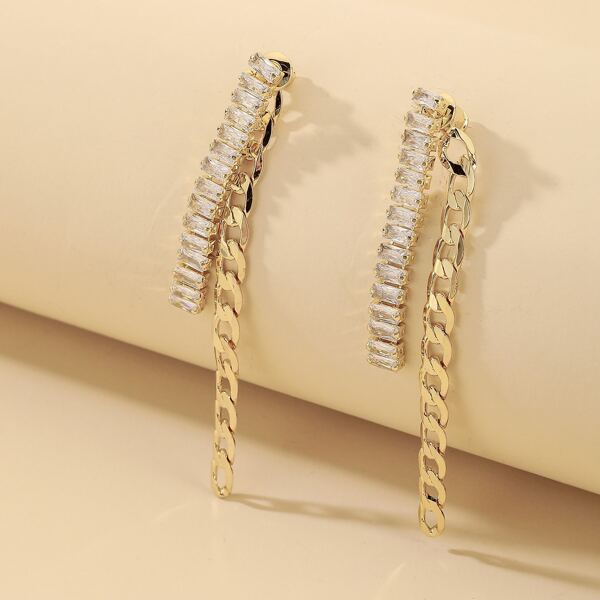 

Chain Tassel Drop Earrings, Gold