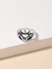 1入組合金戒指 - 復古銀色 - 查看 3