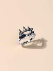 1入組合金戒指 - 復古銀色 - 查看 5