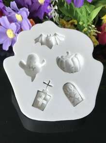 1 pieza Molde calabaza con diseño - Blanco - Ver 2