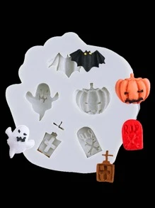 1 pieza Molde calabaza con diseño - Blanco - Ver 3