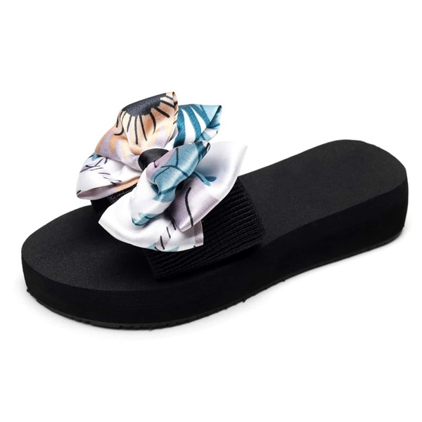 

Floral Pattern Bow Decor Slides, Multicolor